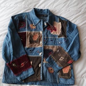 Fall Checkered Jean Jacket